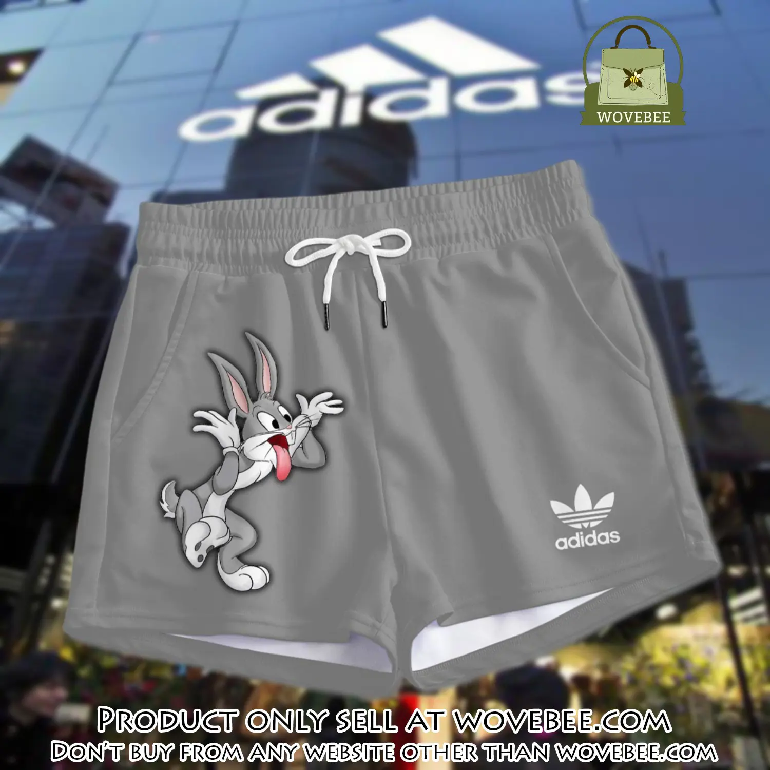 Premium bugs bunny in adidas women shorts lady beach shorts wms1078 wvb1414318